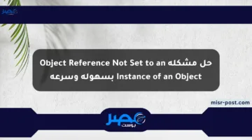 حل مشكلة Object Reference Not Set to an Instance of an Object بسهولة وسرعة
